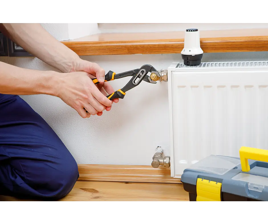 Réparation (avec le robinet ou le boisseau) d'un radiateur collectif