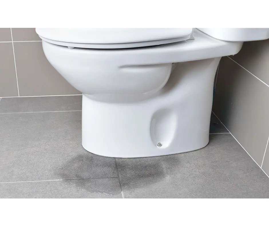 Réparation d'une fuite de la pipe de sortie du WC avec sanibroyeur