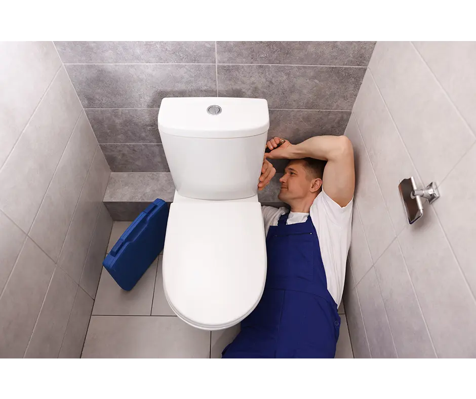 Recherche et réparation d'une fuite pour un WC non standard