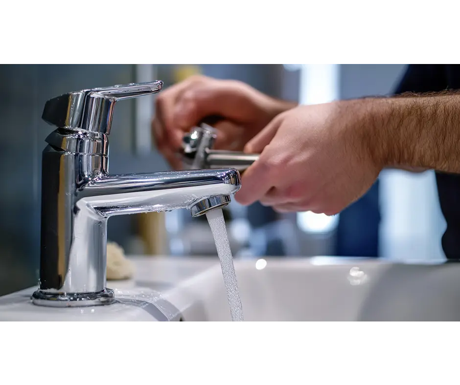 Fourniture et pose d'un robinet mitigeur thermostatique (lavabo / évier)